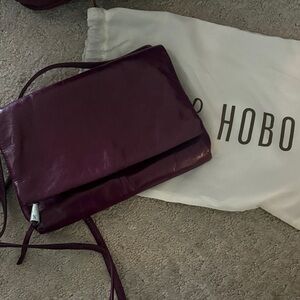 HOBO Deep Purple Leather Hobo Bag